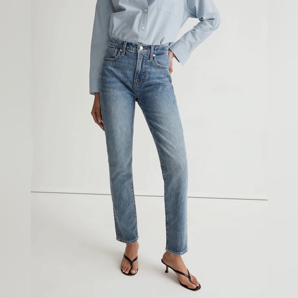 Madewell The Petite Perfect Vintage Jean in Heathcote Wash High Rise 26P